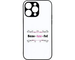 Hacebo® - beau tea ful telefoonhoesje - Thee - mooie mensen die houden van thee - telefoonhoesjes - verjaardag - cadeau - kado - geschenk - hoesje geschikt voor iPhone 14 Pro Max