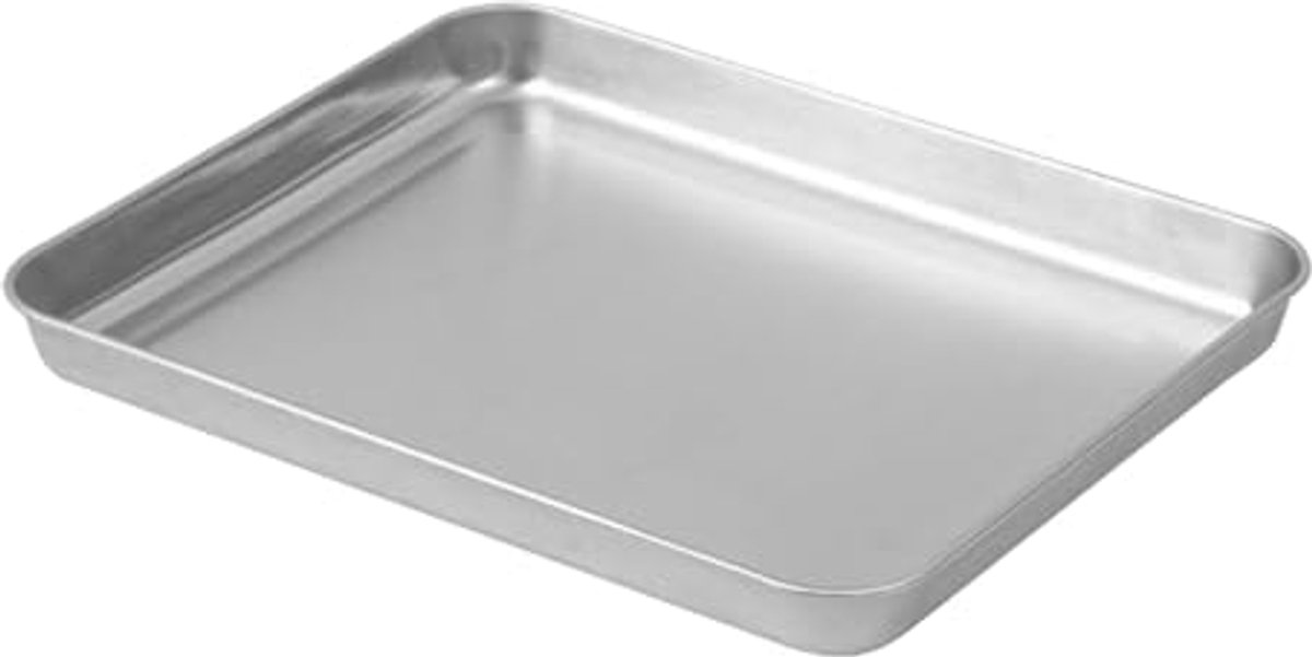 RVS Ovenplaat, Innovatieve RVS Broodbakplaat, Dikke Bakstoombak, Rechthoekige Grillplaat voor Bakken, Grillen en Stomen (Medium)