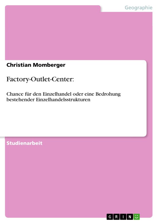 Factory-Outlet-Center: - cover