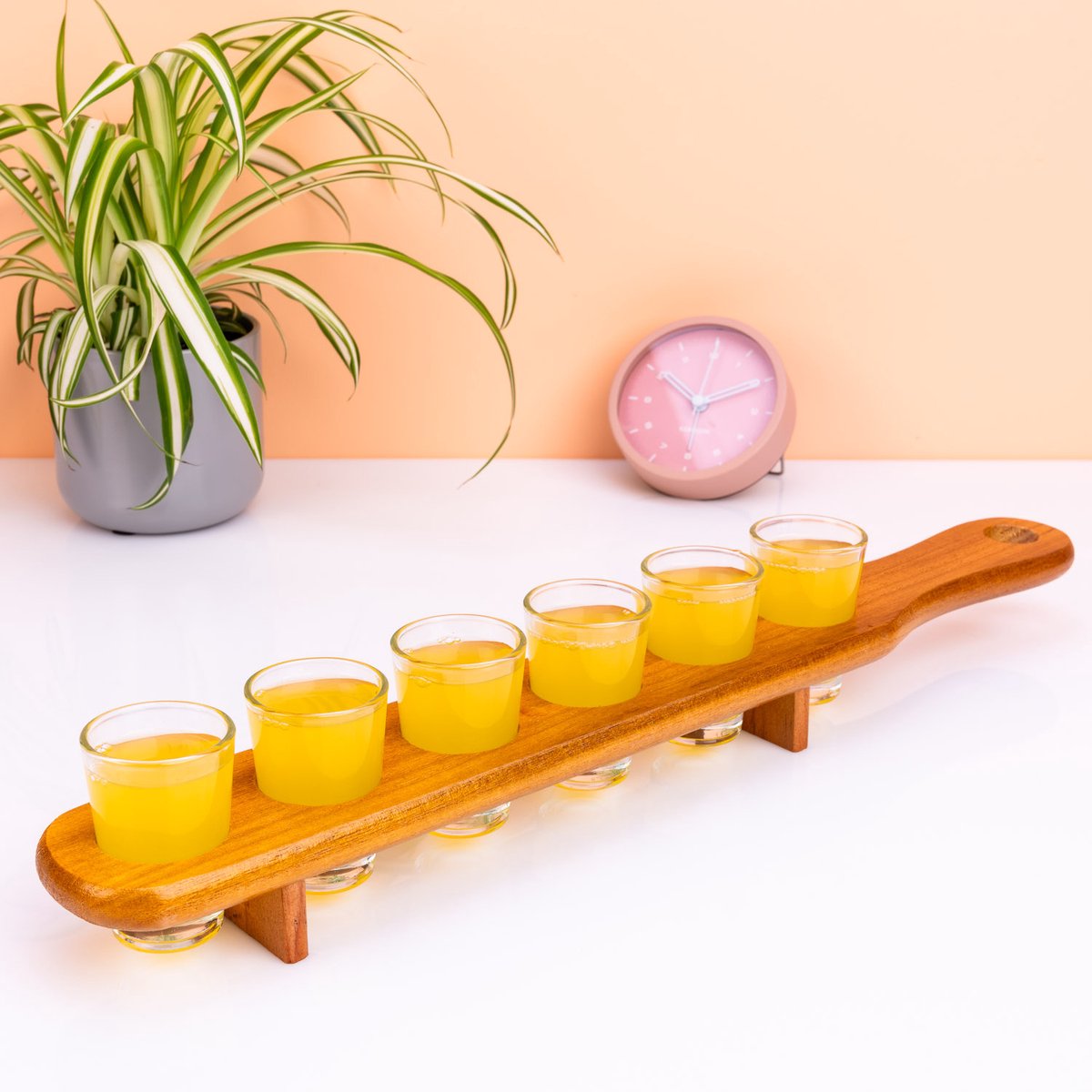 Wooden Shotglas Houder