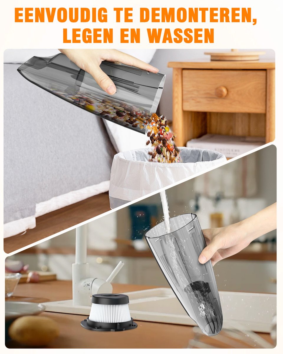 Apex CE Specialists Rolipo Kruimeldief Snoerloos met HEPA Filter - afbeelding 2