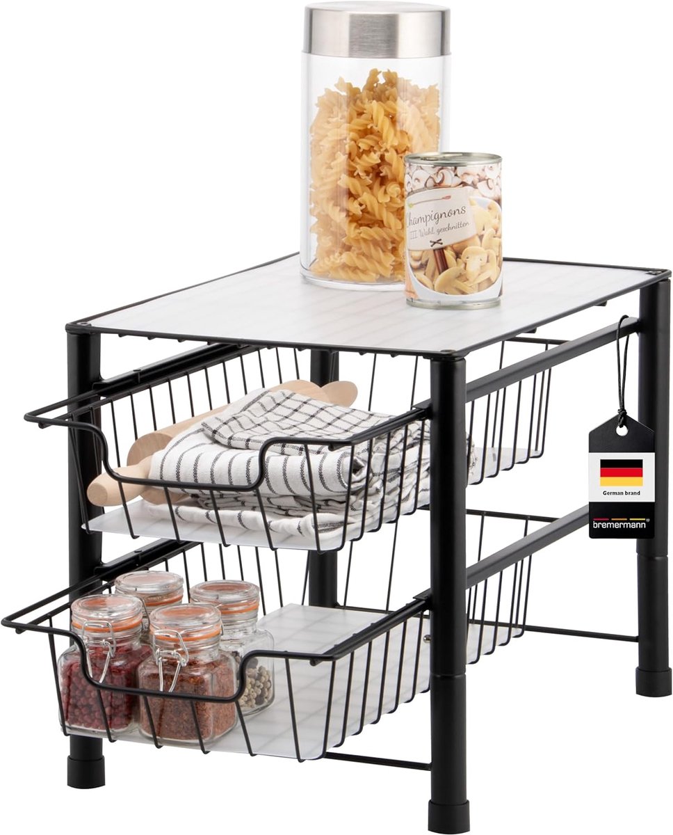 Keukenrek met 2 Laden - Praktisch Etageresysteem voor Opbergruimte