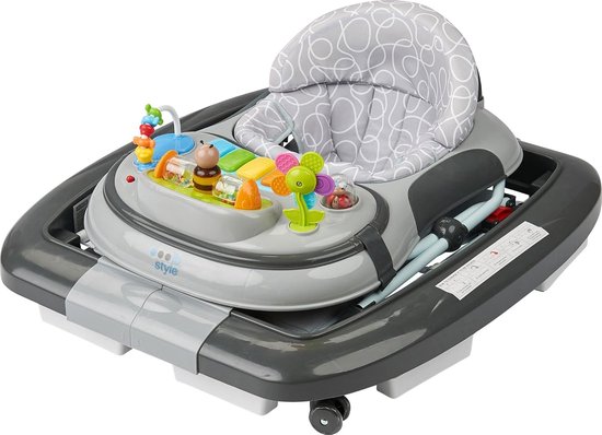 3-in-1 loopstoel met schommelfunctie en speeltjes - Loopwagentje met muziek en geluid voor baby's - Verstelbaar voor groeiende kinderen — afbeelding 5