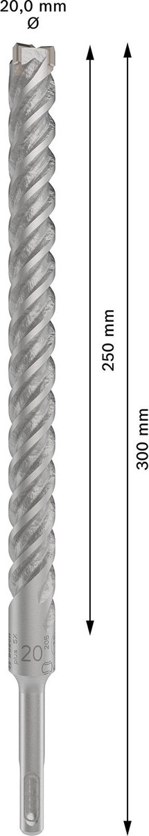 Bosch 1x EXPERT SDS plus-7X hamerboren (voor Zachte steen, Harde steen, 30 ,00 mm, Professional Accessoires Boorhamer