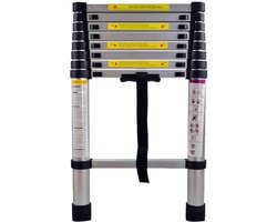 Telescopische Ladder - Telescopische Vouwladder - Werkhoogte - Aluminium - Geschikt voor Particulier en Professioneel Gebruik - Telescopische Vouwladder - Max. Belasting 150 kg
