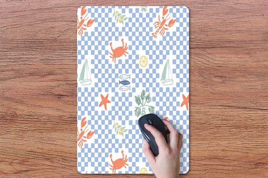 Sous-main 40x60 cm - Tapis de souris Mer - Ambiance - Voilier - Blauw - Sous-main XL - Protège-sous-main - Tapis de souris Ordinateur