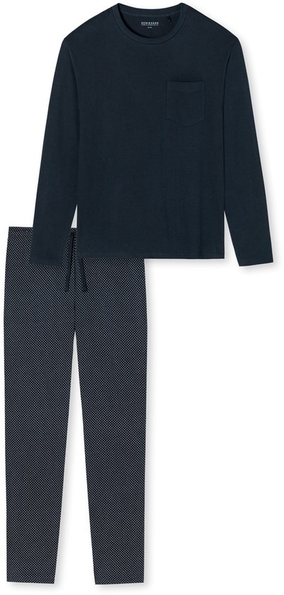 Schiesser Heren Pyjama Donkerblauw