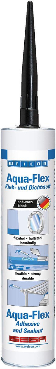 WEICON Aqua-Flex – 310 ml elastische onderwaterlijm – zwart