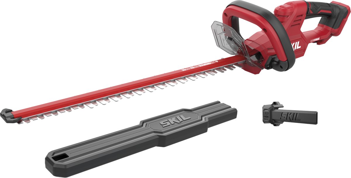 SKIL Heggenschaar Accu 20V - Meslengte 55cm - Tot 2cm Snoeien - Accu Heggenschaar Voor Heggen & Struiken - Koolstofstaal - Inclusief Mesbeschermer & Opslaghaak - Geleverd Zonder Accu - Skil 0430 CA