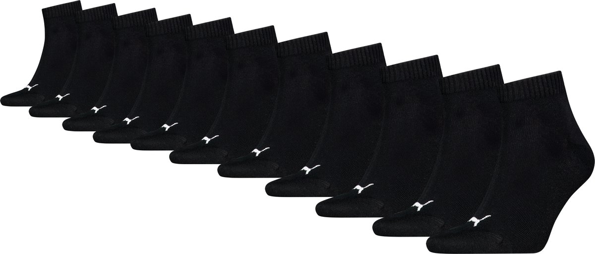 Puma 11-paar Quarter sokken katoen Zwart