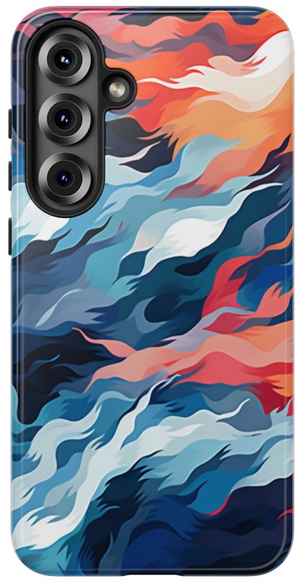 Abstracte Golvende Patronen – Telefoonhoesje Geschikt voor Samsung Galaxy S25 Plus