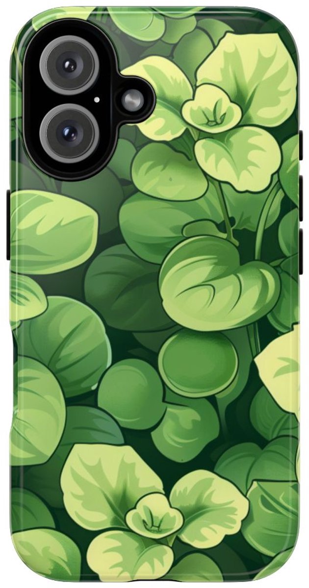 Groen Microgroentenpatroon – Telefoonhoesje Geschikt voor iPhone 16
