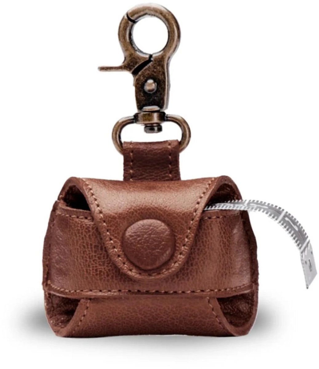MUUD Malmö Hook - Handgemaakte leren etui met haak voor meetlint 4,5x5x2cm