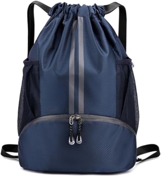 WANDF sporttas met trekkoord, sporttas met schoenenvak, waterafstotende stringrugzak Cinch voor dames heren (medium, mintgroen