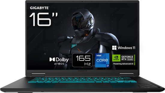 GIGABYTE GAMING A16 CVHI3EE864SH - Gaming Laptop - 16 inch - RTX 5060 - Core i7 - 16 inch - 165 Hz - GIGABYTE - Hoofdafbeelding