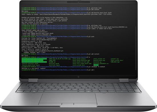 HP ZBook Fury G1i 16 Intel Core Ultra 7 255HX Mobiel werkstation 40,6 cm (16") WUXGA 16 GB DDR5-SDRAM 512 GB SSD NVIDIA RTX PRO 2000 Blackwell Wi-Fi 7 (802.11be) Windows 11 Pro AI PC, AI Workstation Zilver