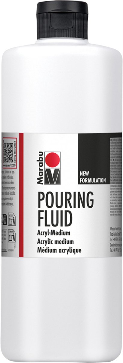 Marabu Pouring vloeistof acrylmedium, waterbasis, transparant, 750 ml