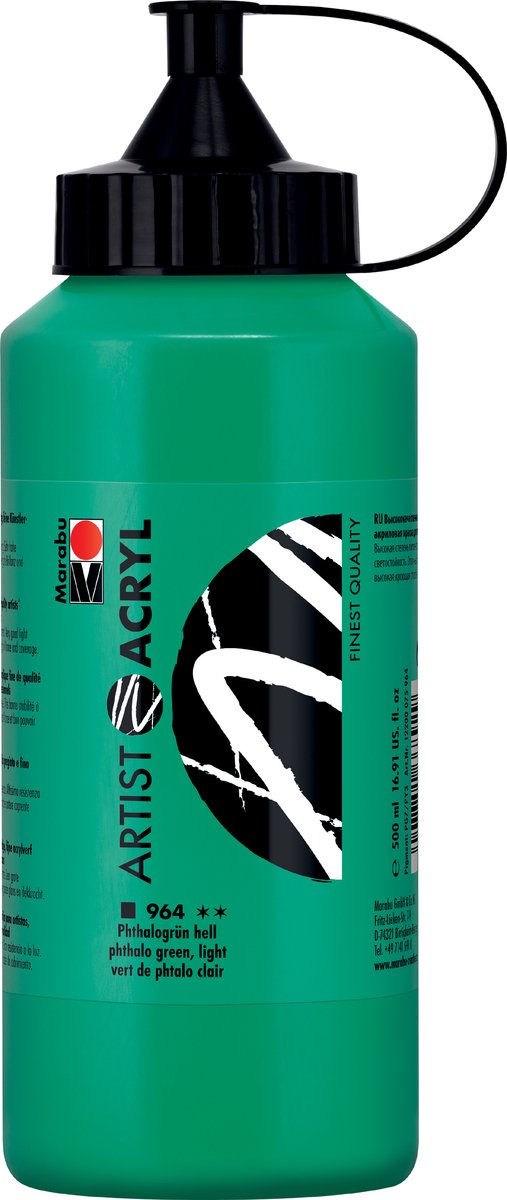 Marabu Artist Acryl acrylverf, lampzwart