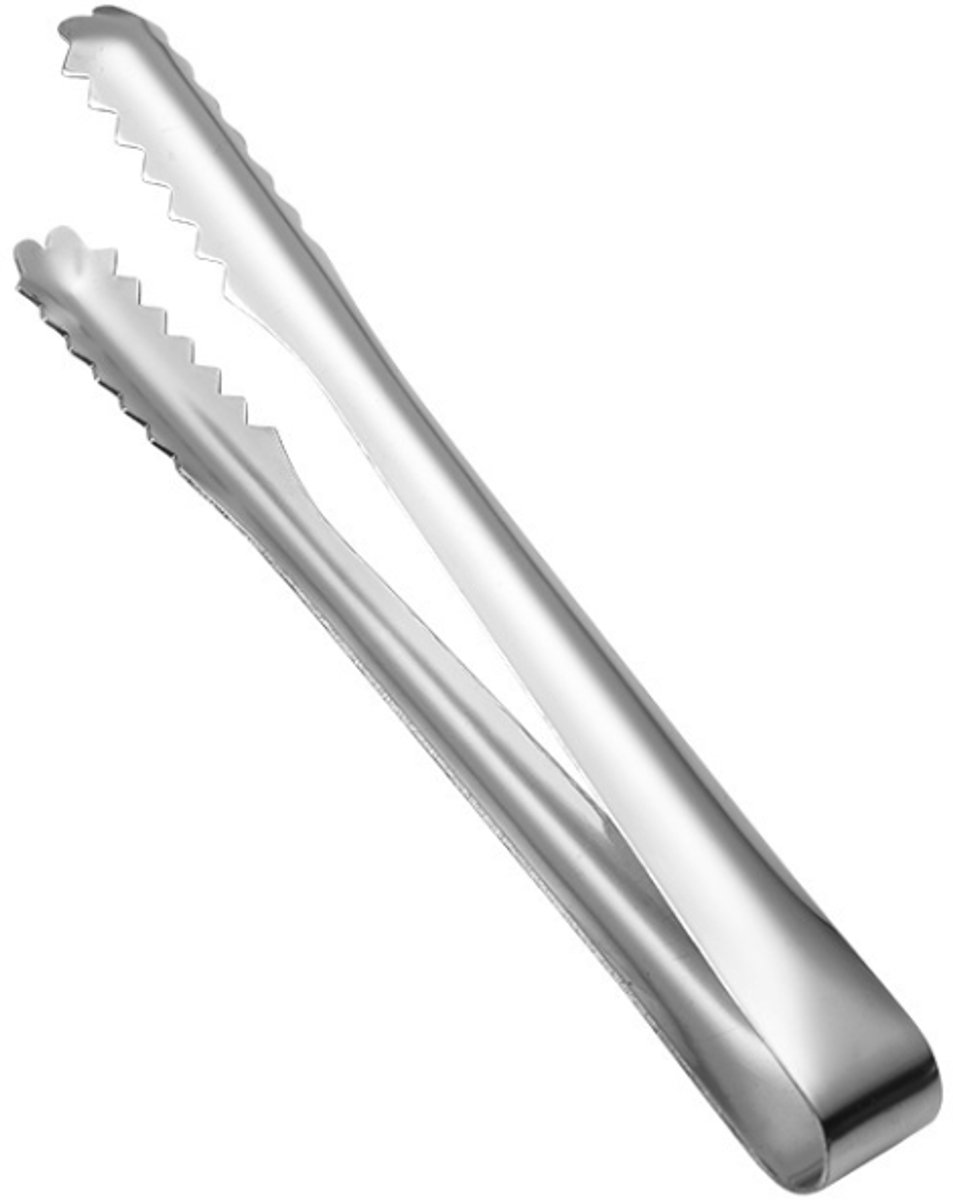 20 cm Barbecuetangen - RVS - tang Premium - BBQ - serveertangen - BBQ tang - Vleestang - roestvrijstalen keukentang - Multifunctionele grill- en ijsblokjestang - Geschikt voor bakken, grillen en drankjes - Vaatwasserbestendig - Zilver