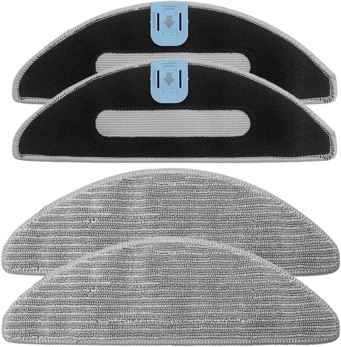 4-delige vervangende Geschikt voor iRobot Combo i8 / i8+ / i5 / i5+ / j5 / j5+ robotstofzuigeraccessoires, wasbare en herbruikbare microvezel dweilpads