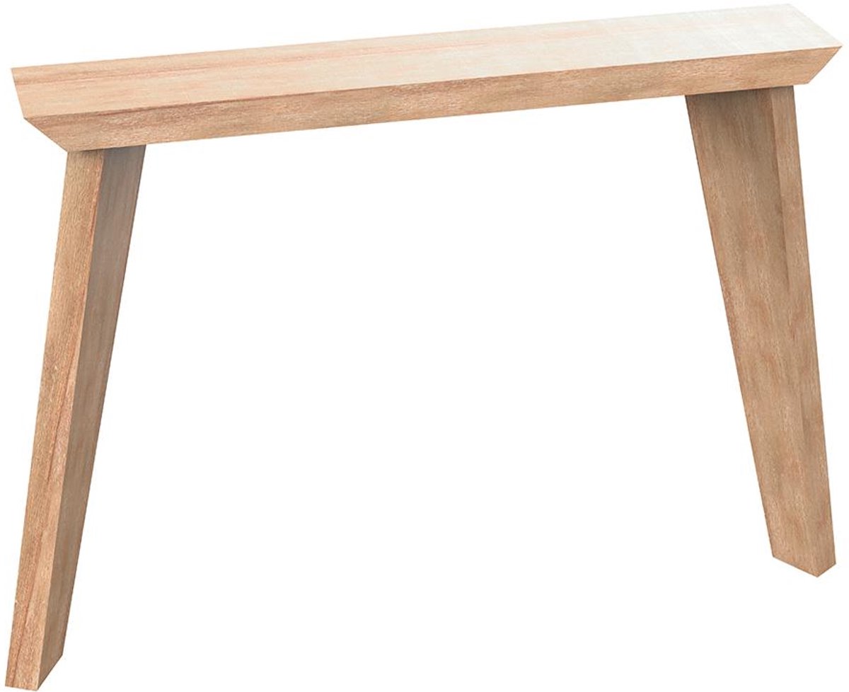 Furniture Legs Europe FLE - Trapezium massief schuine eikenhout 80 bij 15 cm en hoogte 73 cm (13 x 4 cm) - set van 2 stuks Houtskleur