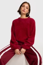 Alix The Label Ladies Knitted Mohair Pullover Dames - Sweater - Hoodie - Rood - Maat L