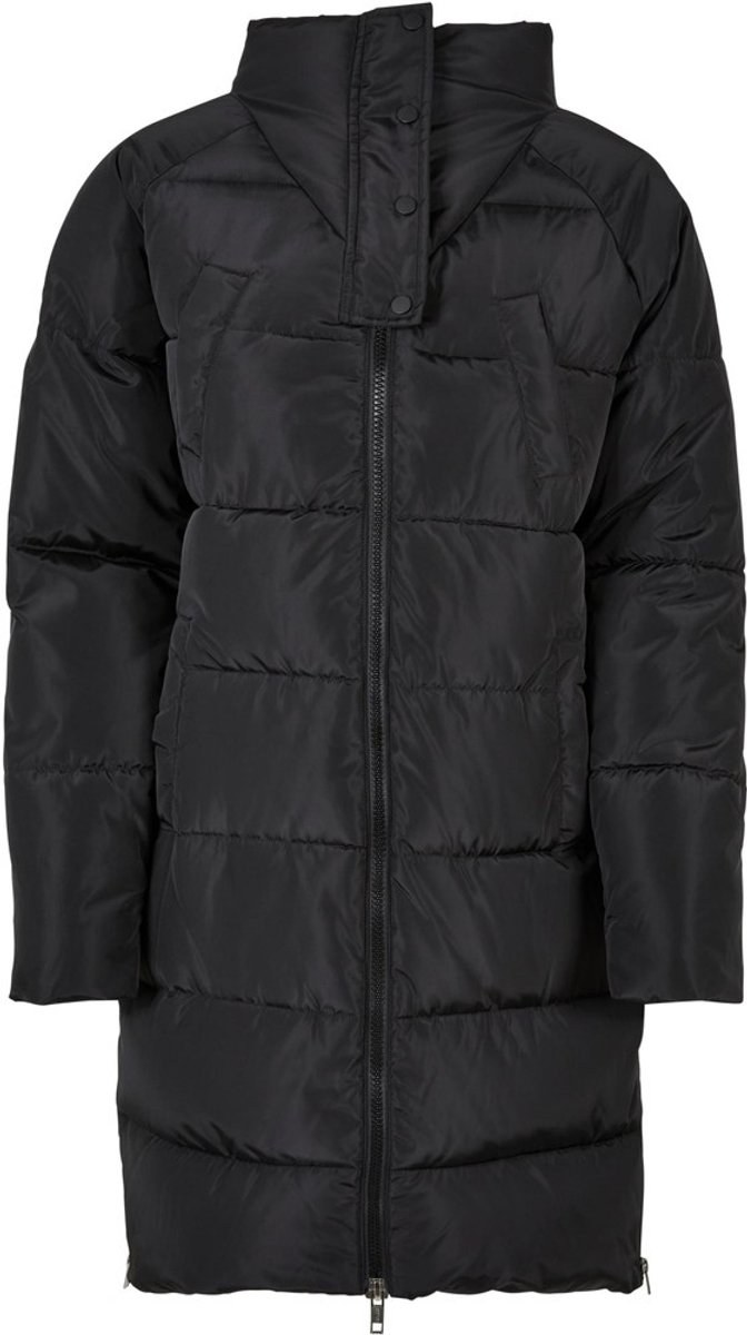 Urban Classics High Neck Puffer winterjas S Zwart