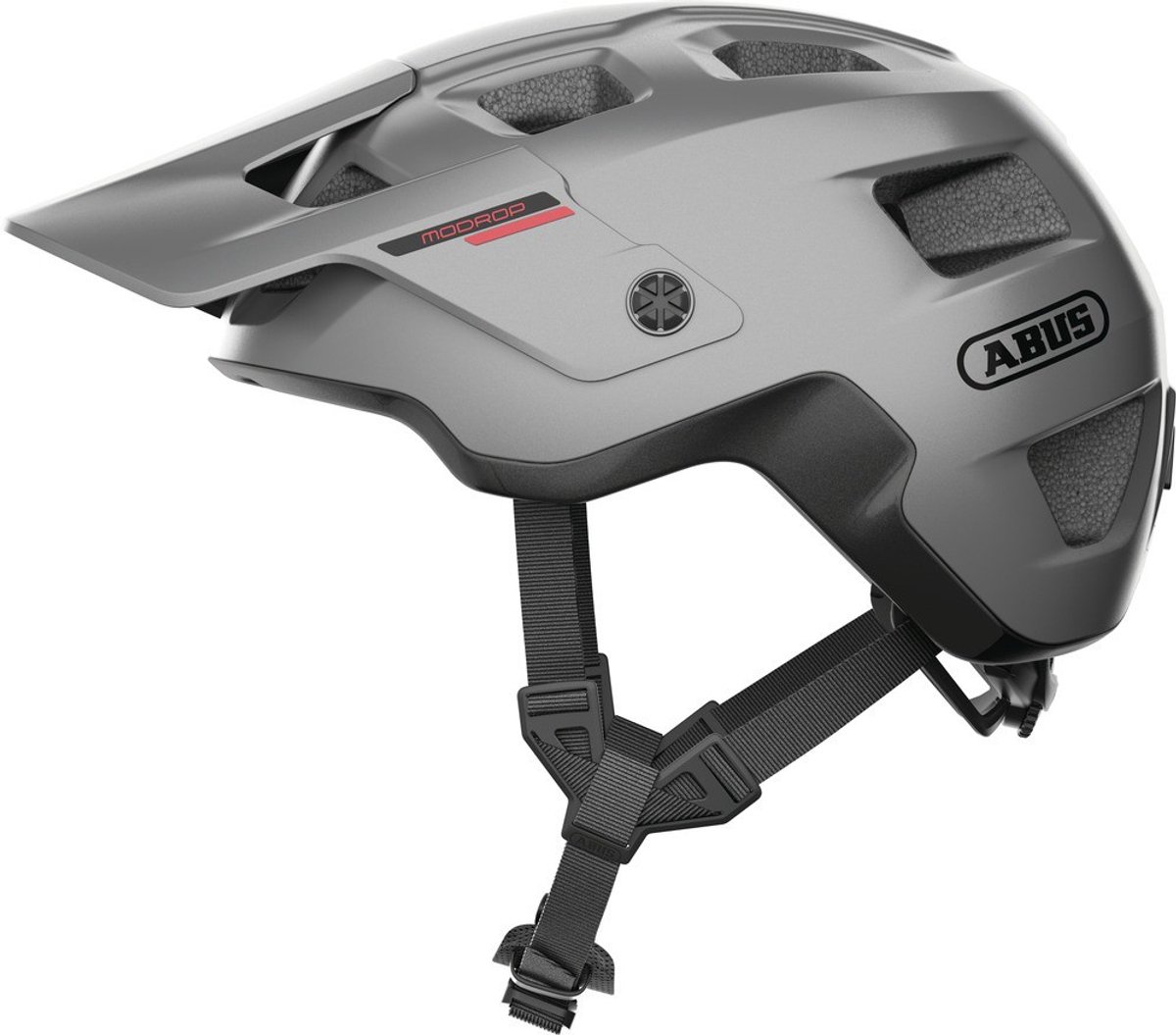Fietshelm ABUS MODROP Ti silver S - 51-55 cm - zilver - Geschikt voor gebruik op mountainbikes - 310 g