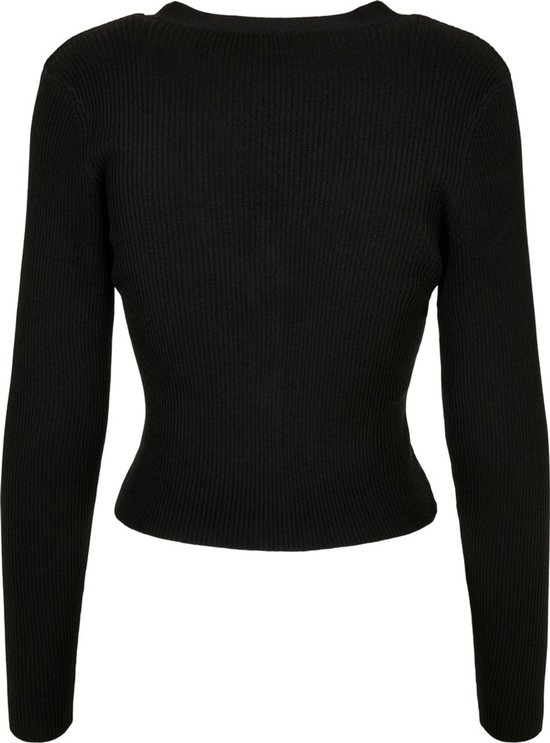 Cardigan Urban Classics - XXL- Tricot côtelé court Zwart