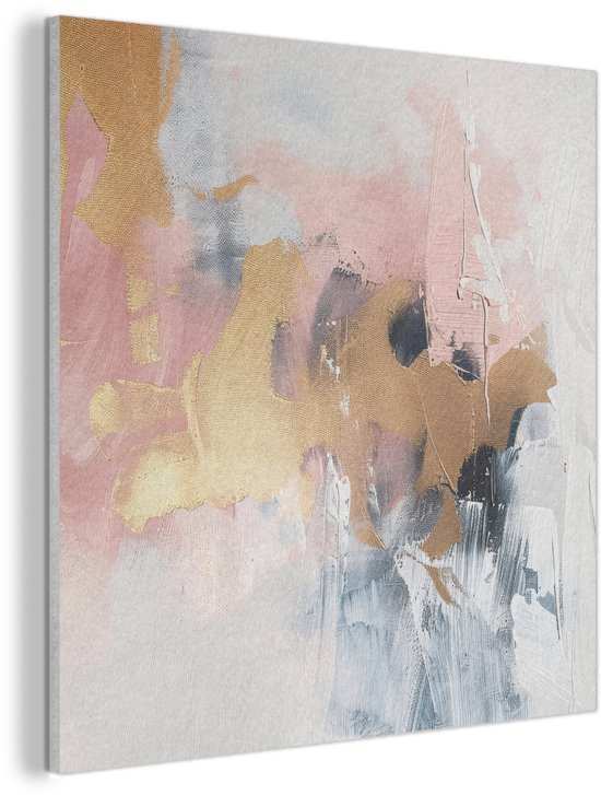 Akoestisch wandpaneel 60x60 cm - Vilt schilderij Abstract - Pastel ...