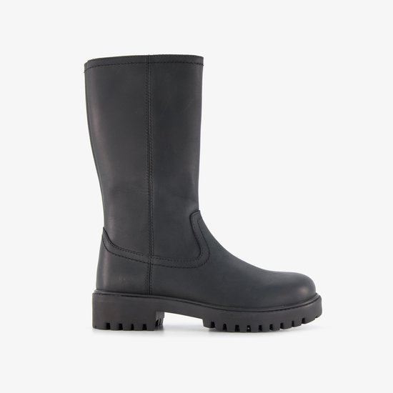Bottes fille en cuir Groot noires - Taille 35