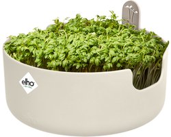 Elho Magic Microgreens 17 - Kweekbak voor Kiemgroenten - 100% Gerecycled Plastic - Ø 16.8 x H 7.1 cm - Linnen wit