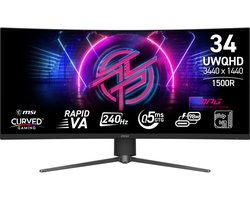 MSI MPG 346CQRF X24 - QHD Ultrawide Gaming Monitor - USB-C 96w - HDMI 2.1 - 240hz - 34 inch