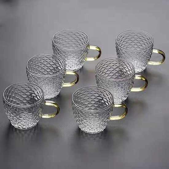 Duralex Theeglazen/koffieglazen Cosy - 6x stuks - transparant glas