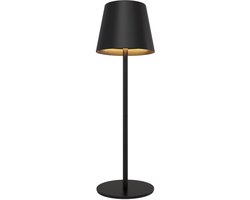 Ledvion – Oplaadbare Tafellamp Nyra – LED - Zwart– Dimbaar – IP54 – USB