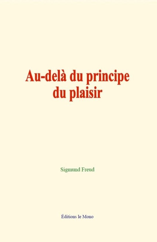Au-delà du principe du plaisir - cover