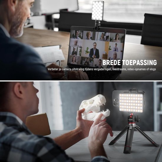 Telefoonlicht voor selfies, LED-videolamp, 3200-5600K 3 lichtmodi en helderheid 10-niveau dimbaar, draagbaar licht voor telefoon met telefoons tablets en computers Telefoonlicht voor selfies, LED-videolamp, 3200-5600K 3 lichtmodi en helderheid 10-niveau dimbaar, draagbaar licht voor telefoon met telefoons tablets en computers