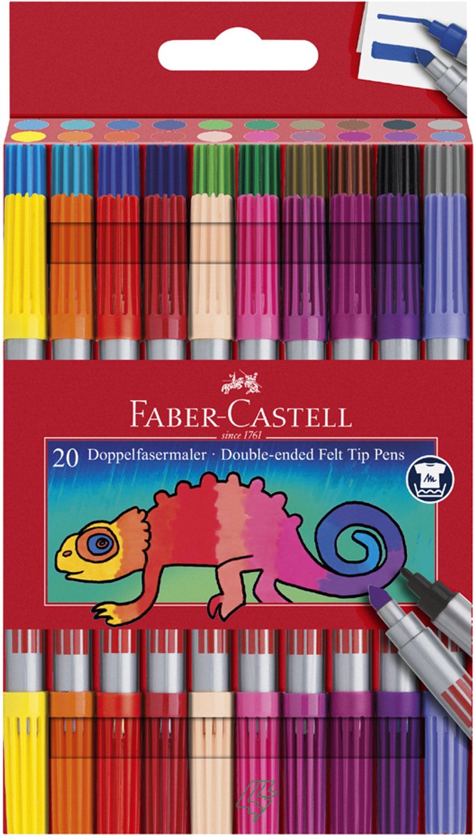 Faber-Castell viltstiften set - 2 schrijfpunten - 40 kleuren - FC-151140 — afbeelding 3