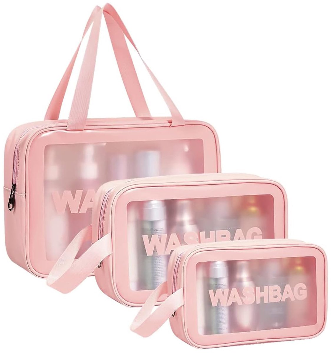 Reistoilettas - Transparant - Waterdicht - Grote capaciteit - Organizer - Voor dames en heren