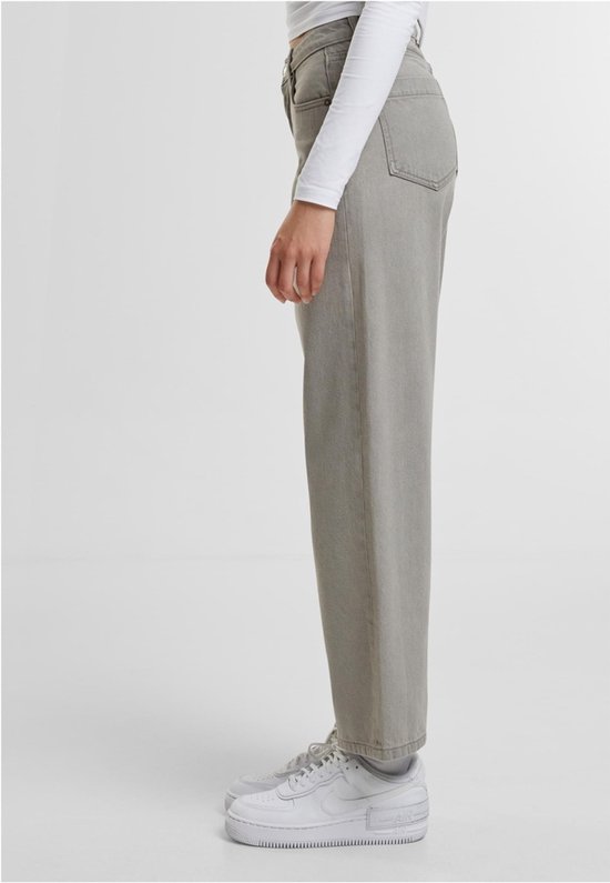Urban Classics - Mid Waist 90´s Wijde broek - Taille, 31 inch - Grijs