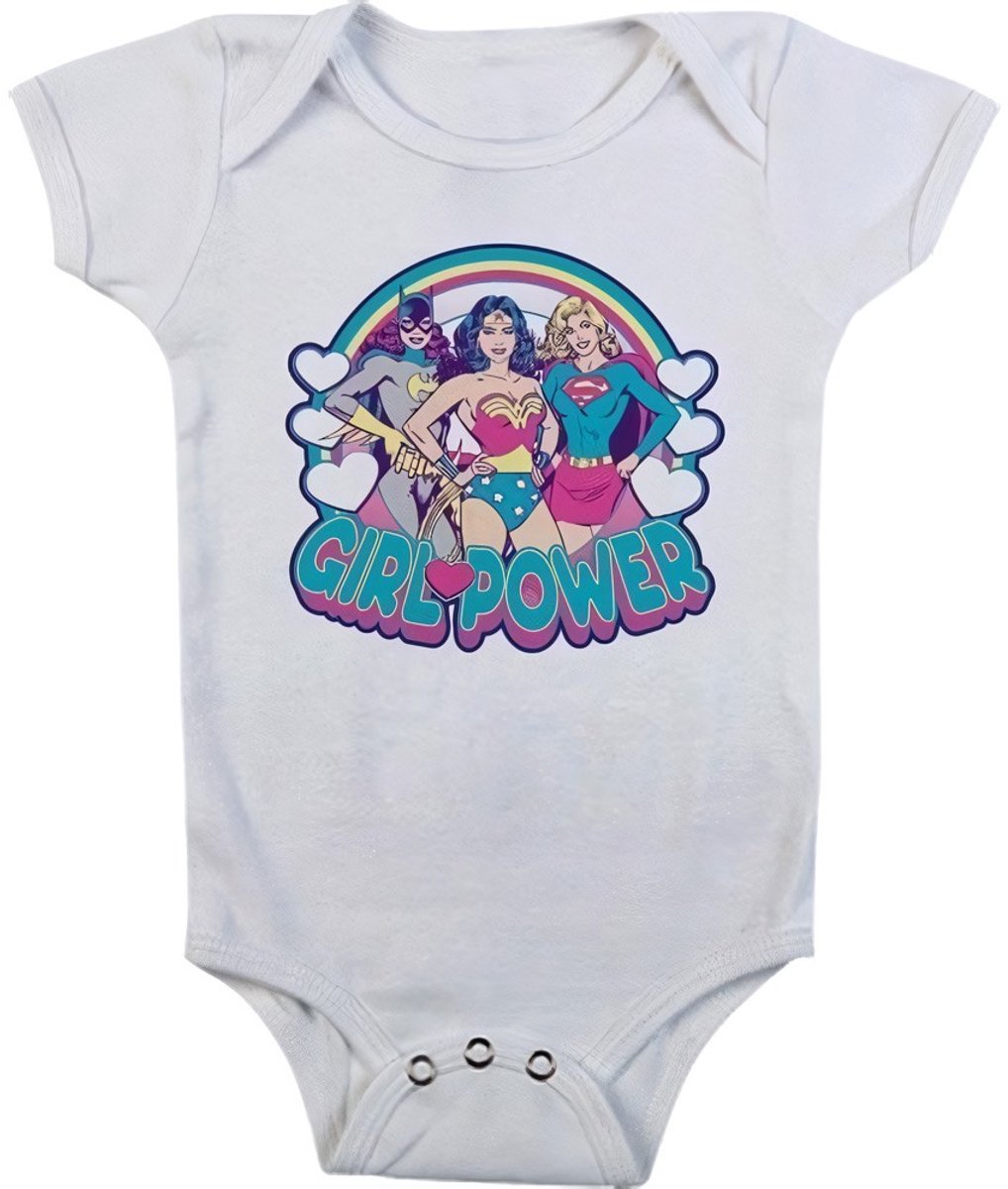 DC Comics Girlpower Baby Body Mädchen White-12 Monate