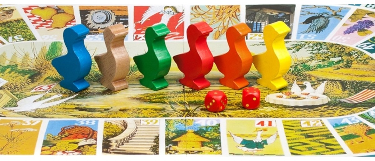 Tactic Selecta Reuze Ganzenbord - Bordspel - 52x68 cm - 6 grote houten ganzen - 2 dobbelstenen - Klassiek familiespel - 2-6 spelers - Vanaf 5 jaar — afbeelding 16