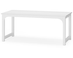 Pugsdrly Bureau, computertafel, pc-tafel, bureautafel, werktafel, eettafel in wit voor het thuiskantoor, vergadertafels (wit, 160 x 80 x 75 cm)