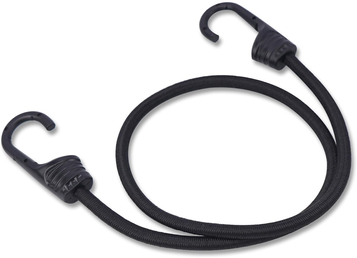 Bungeekoorden met Haken - Extra Sterk 6 Stuks voor Zeilen Fietsen Motoren Autolading - 90 cm