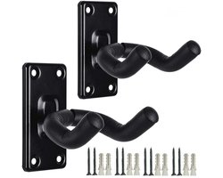 Gitaarmuurbevestiging - voor akoestische, klassieke, bas- en elektrische gitaren - 2-pack - Glad