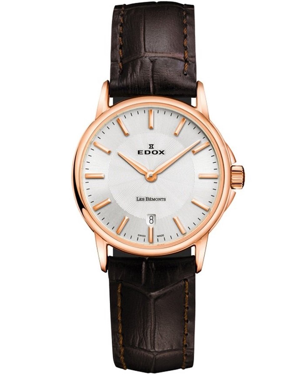 Edox 57001-37R-AIR horloge dames - bruin - edelstaal PVD ros�