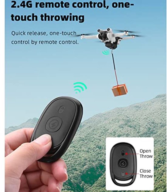 Remote Throw System Drone Thrower, Drone Quick Release Attachment Drone Dispenser Drone ...