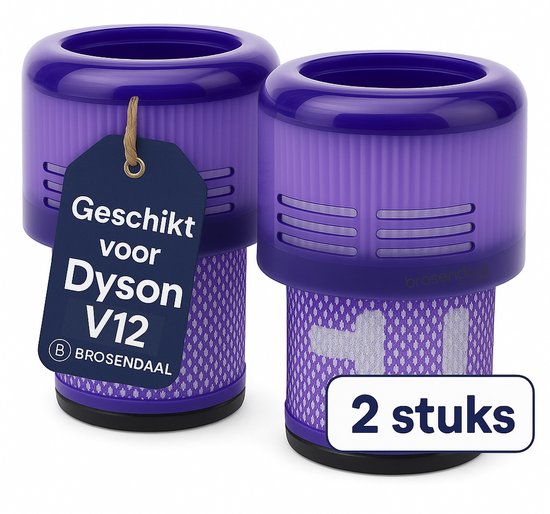 Brosendaal Filter geschikt voor Dyson V12 – Geschikt voor alle V12 modellen – SV20 | SV26 | SV30 | SV46 – Uitwasbaar en Herbruikbaar – 2 stuks