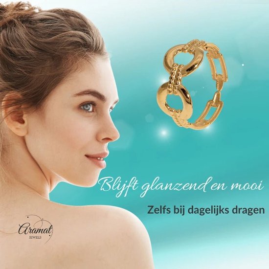 SILBERMOOS XL XXL Ringen in plusmaat, Dames ring twee niveaus