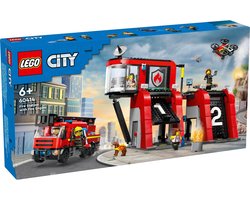 foto van LEGO City Brandweerkazerne en brandweerauto - 60414